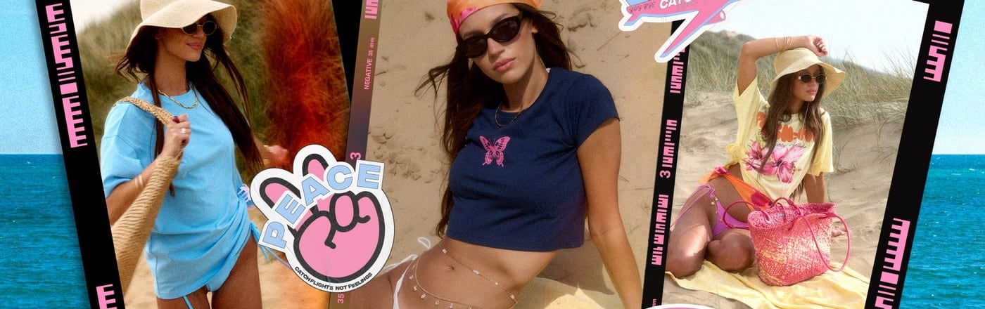 Peachfit beach campaign polaroids from the new shoot